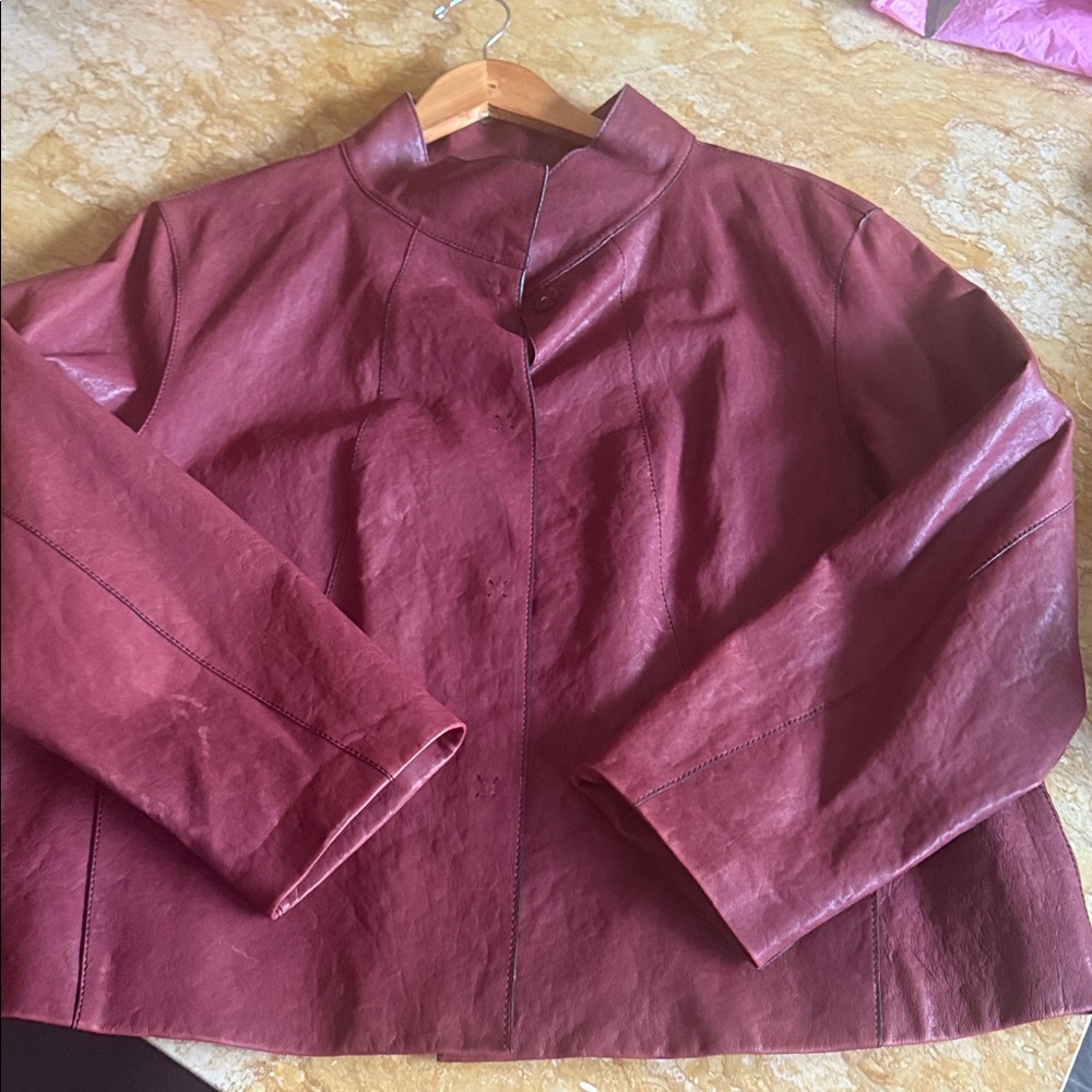 Red Rust Leather Jacket - image 7